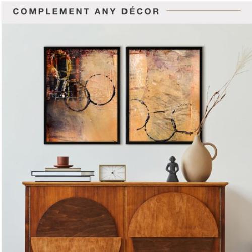 MCS Foundation 16x24 Poster Frame Traditional Brass, Vertical & Horizontal Wall Hanging Large Picture Frame for Photos, Posters & Art Prints (1-Pack)