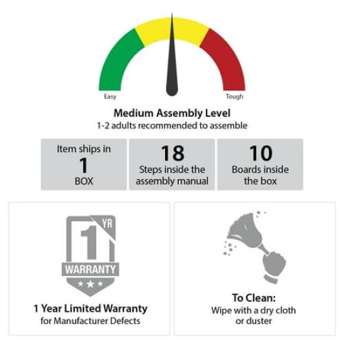 Mainstays Adjustable Side by Side or Stacking TV Stand for TVs up to 70 inches, Black Oak