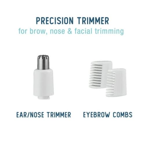 Conair All-In-1 Body and Facial Hair Removal for Women, Cordless Trimmer, Perfect for Face, Ear/Nose, Eyebrows, Legs, and Bikini Lines LLT2LX