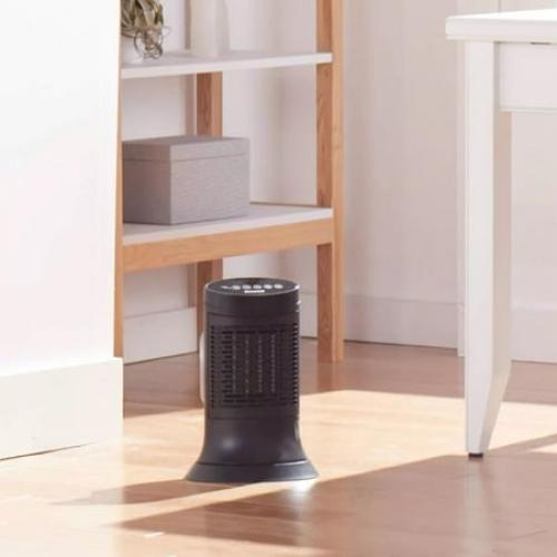 HCE309B Black 1500W Electric 2 Speed Programmable Ceramic Space Heater for Medium-to-Large Rooms