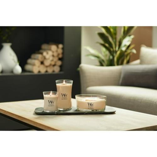 Woodwick Large Hourglass Candle, Tonka & Almond Milk, 21.5 oz