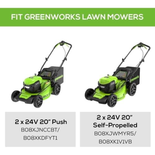 Greenworks Replacement Lawn Mower Blade (20 Mowers : MO48L4210, MO48L4212, MO48L4210-D)