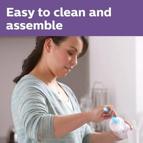 Philips AVENT Natural Baby Bottle with Natural Response Nipple, Clear, 9oz, 4pk, SCY903/04 9 ounces (4 Pack) Clear