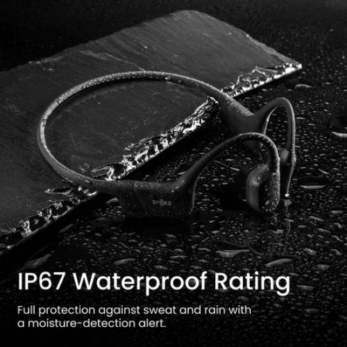 Shokz Open Run Wireless Bone Conduction Sport Headphones with Built-In Mic - Black