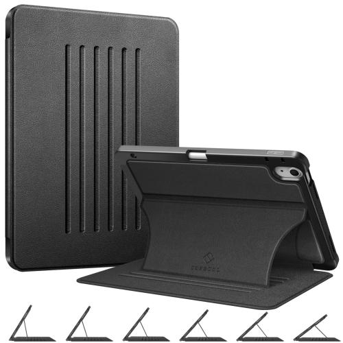 Fintie Magnetic Stand Case for iPad Air 11-inch M3 (2025) / M2 (2024) iPad Air 5th (2022) / 4th Generation (2020) 10.9 Inch - Multiple Angles Shockproof TPU Cover with Pencil Holder Black
