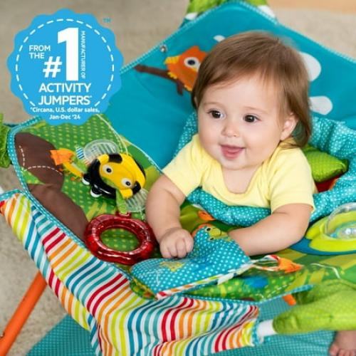 Bright Starts Pop 'N Jump Portable Activity Jumper, Owl Forest, Infant