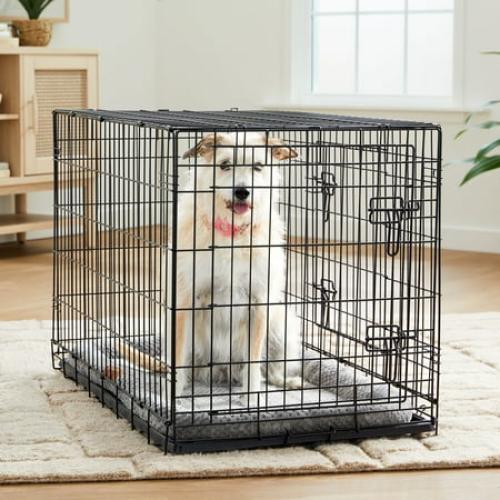 Vibrant Life Cozy Luxe Crate Mat Pet Bed, Gray, 36 Inches