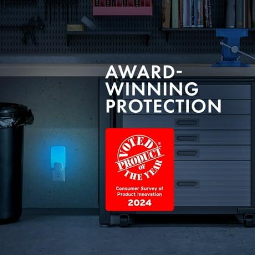 STEM Light Trap, Attracts and Traps Flying Insects, Emits Soft Blue Light, [Includes Starter Kit with 1 Light Trap and 3 Cartridges]