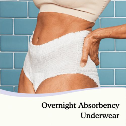 Because Premium Overnight Plus Incontinence Underwear - White, XXL, 40 Ct