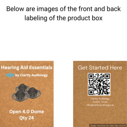 Phonak 4.0 Style Open Domes – Open Hearing Aid Domes – Size S (7.5mm = 0.25in)- Qty 24 - Phonak Hearing Aid Accessories - Phonak Hearing Aid Domes