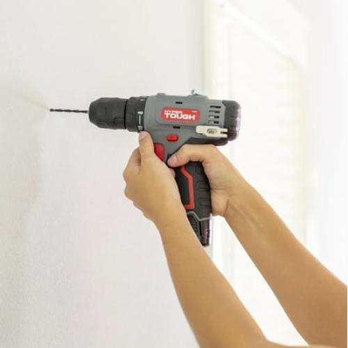 Hyper Tough 12V Max Cordless 3/8-inch Drill Driver 50-Piece Project Kit with 1.5Ah Lithium-Ion Battery, Charger, and Storage Bag