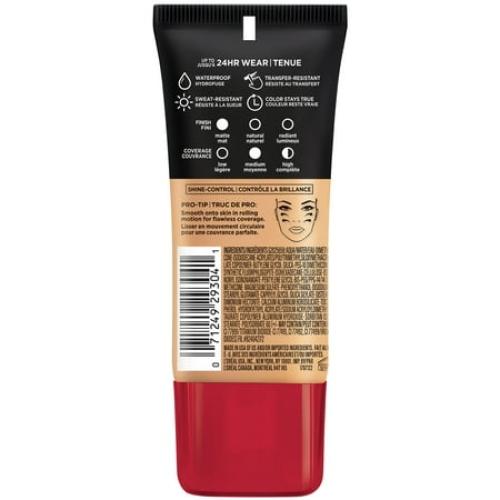 L'Oreal Paris Infallible Pro-Matte Liquid Foundation Makeup, 105 Natural Beige, 1 fl oz