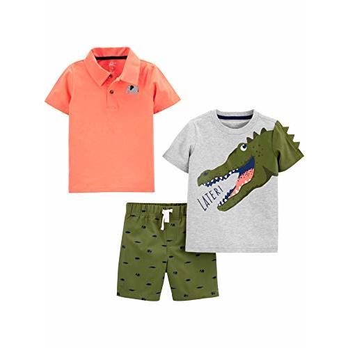 Simple Joys by Carter's Boys' 3-Piece Button Up, Shorts, and Tee Playwear Set