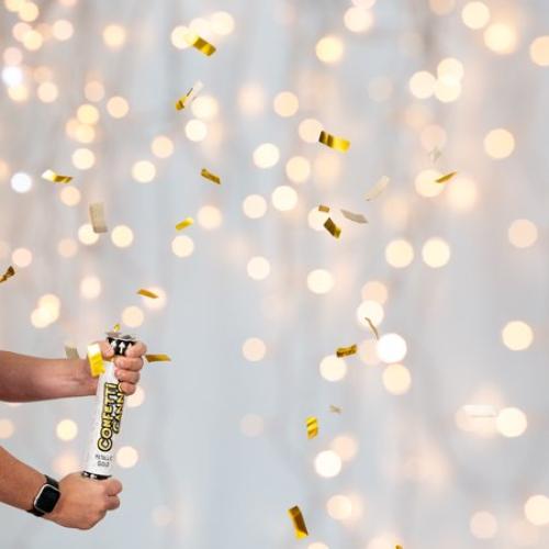 Set of 5 TNT Fireworks, 12 Gold/Silver Paper Confetti Cannon, New Year's