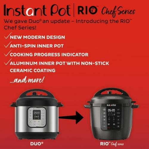 Instant Pot RIO Chef Series 6 Qt Pressure Cooker and Multi-Cooker