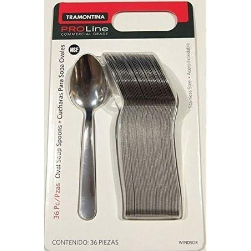 Tramontina Pro Line Commercial Grade Stainless Steel Oval Soup Spoon Windsor