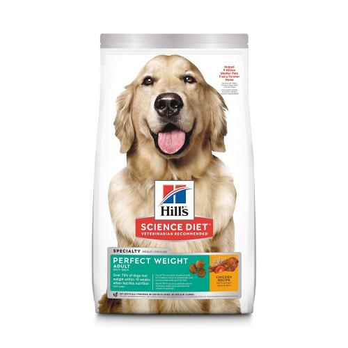 Hill's Science Diet Dry Dog Food Adult Perfect Weight Chicken Recipe 15 lb Bag