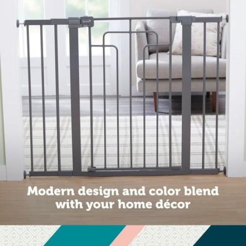 Safety 1ˢᵗ Contemporary Tall-and-Wide Gate, Grey