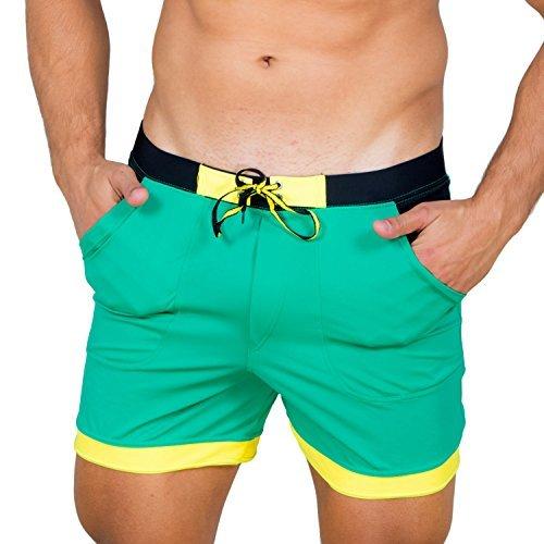 Taddlee Men Swimwear Solid Basic Long Swim Boxer Trunks Board Shorts Swimsuits