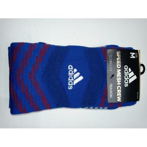 Size M....Adidasd Men Size Medium Agron Speed Mesh Team Crew Socks