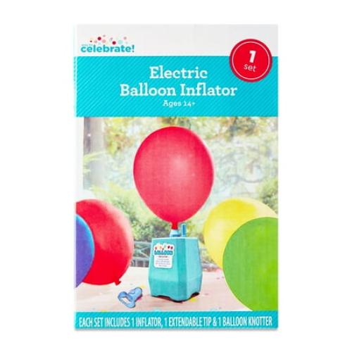 7 Blue Electric Balloon Inflator, with Extendable Tip and Balloon Knotter, by Way To Celebrate