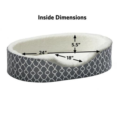 MIDWEST QT GRAY TFLN NEST PET BED 29IN