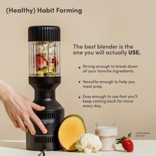 The Beast Blender; Personal Countertop Blending for Smoothies, Shakes, Food Prep & Frozen Fruits & Veggies; Extra Portable Vessels, Straw Cap & Straws Included; 1000W Motor (Cloud White)