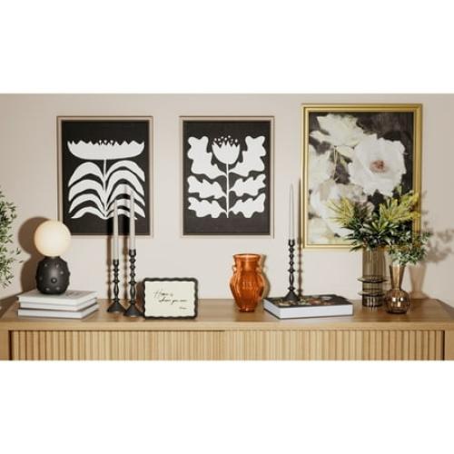 Beautiful Metal Taper Candle Holder by Drew Barrymore, 10, Black