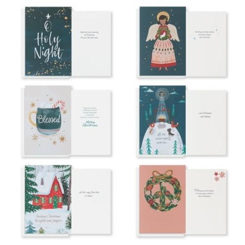 American Greetings Religious Christmas Cards with Envelopes, Bright Winter Designs (25-Count)