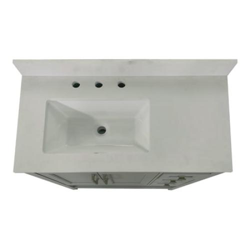 Flash Furniture Vega - Vanity cabinet - 3 drawers - 2 shelves - 2 doors - fiberboard - gray