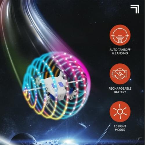 Sharper Image® Halo Drone – Remote Control Light-Up Orbiter