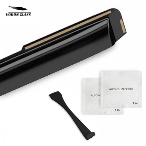 Voron Glass In-Channel Extra Durable Rain Guards for Chevrolet (Chevy) Silverado/GMC Sierra 2500HD/3500HD 2020-2025 Crew Cab, Window Deflectors, Vent Window Visors, 4 Pieces - 200298