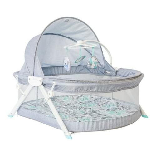 Infantino Sweet Time Dreams Fold & Go Bassinet, Babies 0-5 Months, Gray Koala
