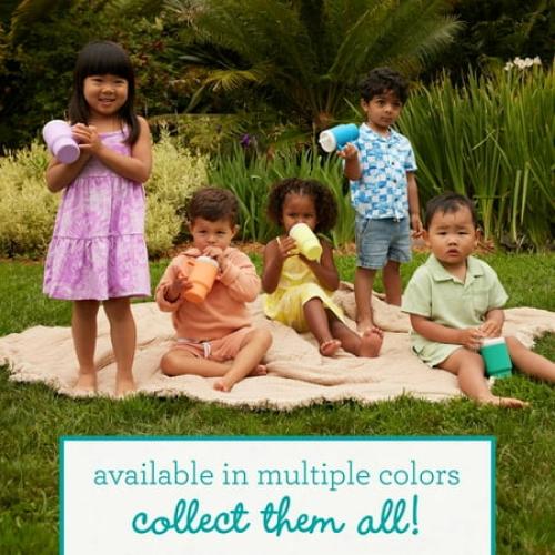 Infantino My 1st Tumbler – Adorable 9 oz. Training Cup with Toddler-Friendly Straw and Handle, Lilac