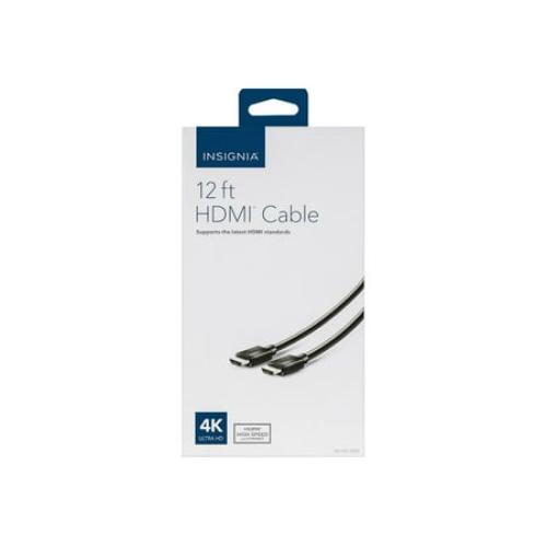 Insignia NS-HG12505 - HDMI cable - HDMI male to HDMI male - 12 ft - triple shielded - black - 4K support