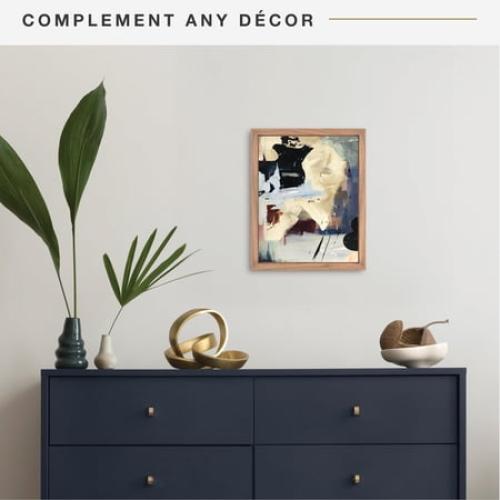 MCS Canvas Float Frames 16x20 Frame, Black Frame for Finished Canvases, Vertical & Horizontal Wall Hanging Large Frame with Adhesive for Canvas Paintings (1-Pack)