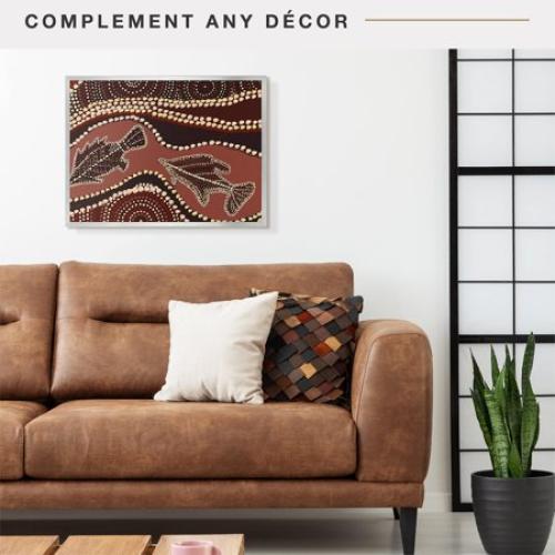 MCS Foundation 16x24 Poster Frame Traditional Brass, Vertical & Horizontal Wall Hanging Large Picture Frame for Photos, Posters & Art Prints (1-Pack)