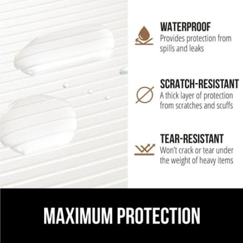 GORILLA GRIP Shelf Liner, DuraGuard Ribbed Waterproof Drawer, Cabinet Protection, 12x20, Clear