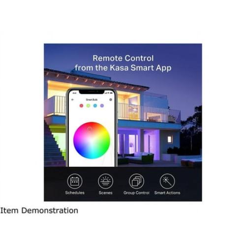 Kasa Smart Light Bulbs, Full Color Changing Dimmable Smart WiFi Bulbs Works with Alexa and Google Home, A19, 9W 800 Lumens,2.4Ghz only, No Hub Required, 2-Pack (KL125P2), multicolor