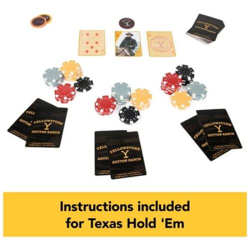 Spin Master Games, Yellowstone, 200-Piece Poker with Custom Carrying Case, Ages 16 and up
