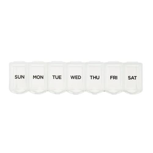 Equate Weekly Pill Planner, Portable Medicine Box with 7 Compartments, Travel-Friendly,