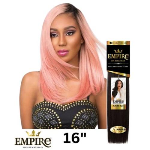 Sensationnel Empire 100% Human Hair Yaki Weave - 16 COLOR BROWN ?