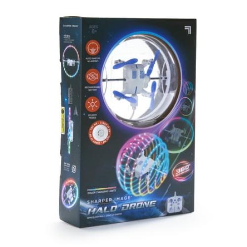 Sharper Image® Halo Drone – Remote Control Light-Up Orbiter