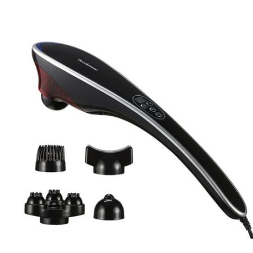 Brookstone Heating Percussion Body Massager, Black