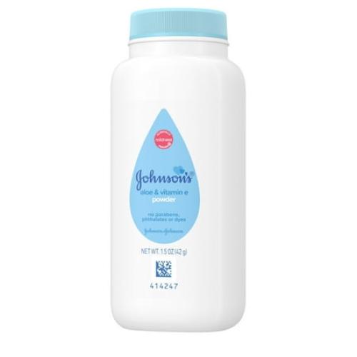 3 Pack Johnson's Naturally Derived Cornstarch Unisex Powder for Baby and Toddler with Aloe & Vitamin E, 1.5 oz