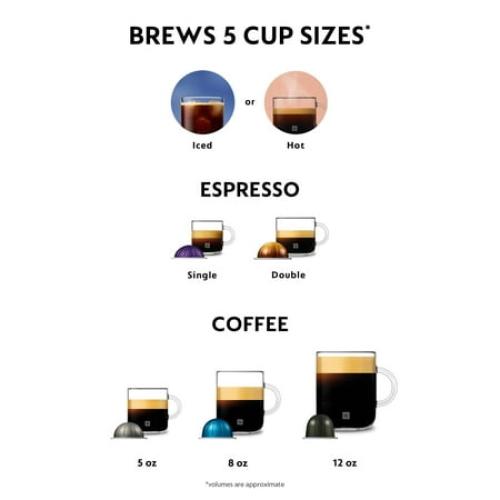 Nespresso Vertuo Pop White Single Serve Coffee and Espresso Maker by Breville