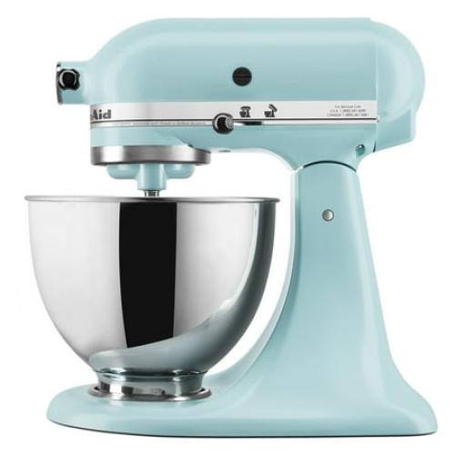 KitchenAid Deluxe Series 4.5 Quart Tilt-Head Stand Mixer with Stainless Bowl, Mineral Water Blue, Model KSM97MI