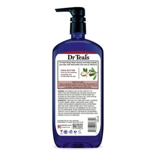 Dr Teal’s Body Wash with Pure Epsom Salt, Shea Butter & Almond, 24 fl oz. 4pk