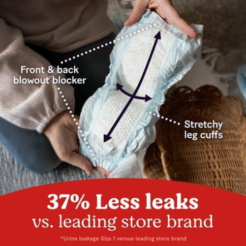 Huggies Little Snugglers Baby Diapers, Size 1 (8-14 lbs), 198 Ct (Select for More)