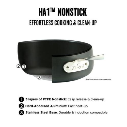 All-Clad HA1 Hard Anodized Nonstick Cookware, 10 Piece Set